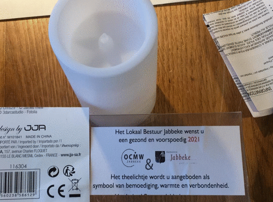 CD&V heeft het licht gezien Jabbeke theelicht